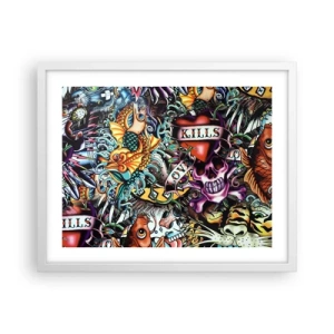 Plakát v bílém rámu - Sen tatéra - 50x40 cm