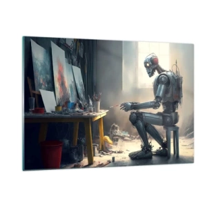 Obraz na skle - Akt stvoření - 120x80 cm