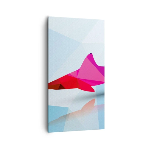 Obraz na plátně - Žralok v krystalickém prostoru - 55x100 cm