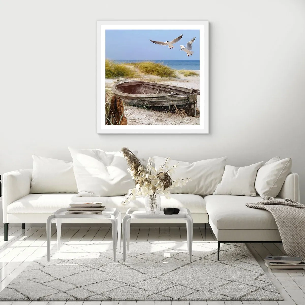 Plakát v bílém rámu - Větrem ozářené - 30x30 cm