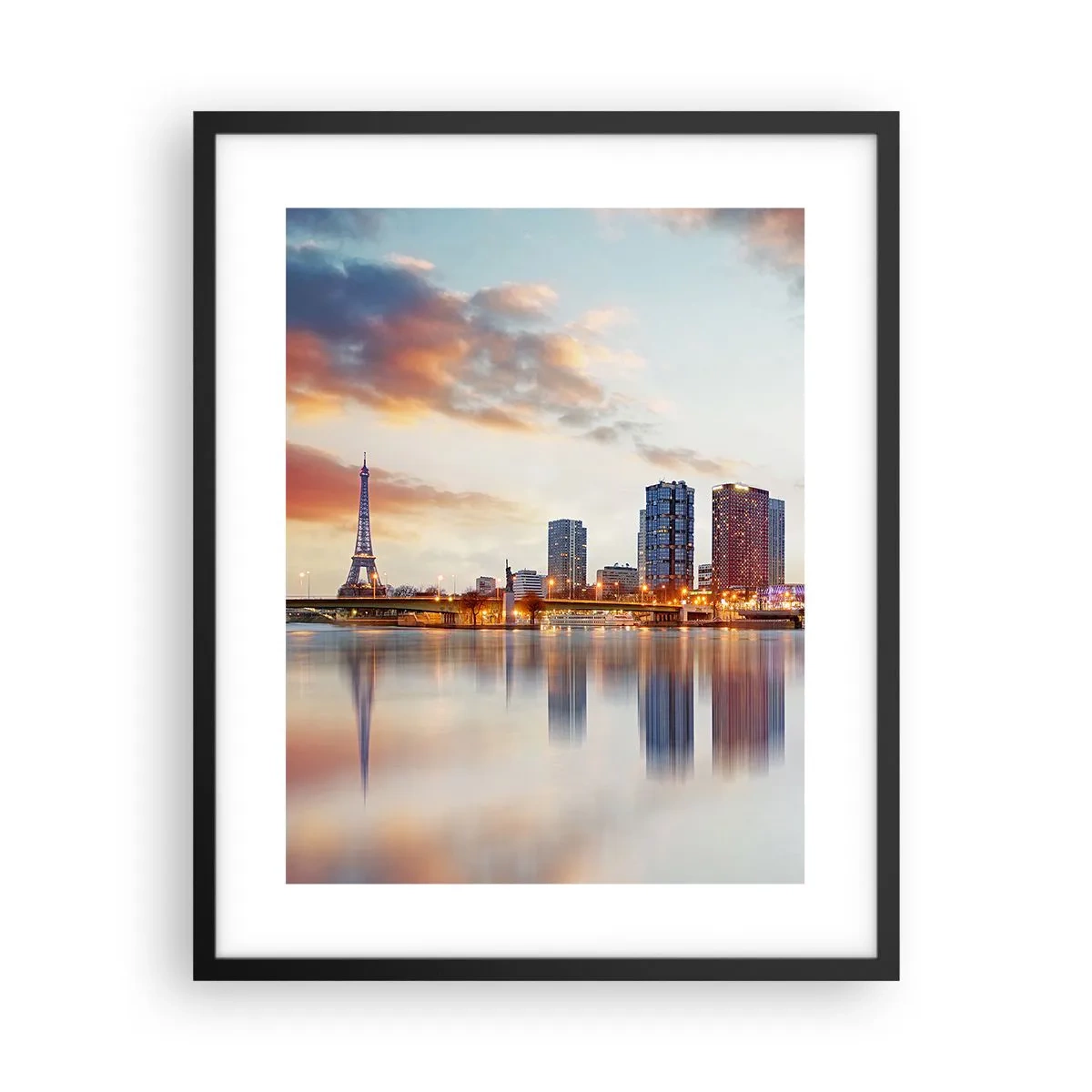 Plakát v černém rámu - Monumentální klid Paříže - 40x50 cm