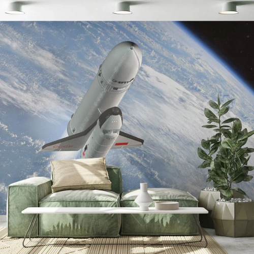 Fototapeta Premium Sand - Vesmírné nanebevstoupení - Kosmos, Sputnik, Vesmírná raketa - 100x70 cm