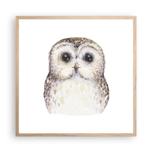 Plakát v rámu světlý dub - Podívej se mi do očí - 60x60 cm