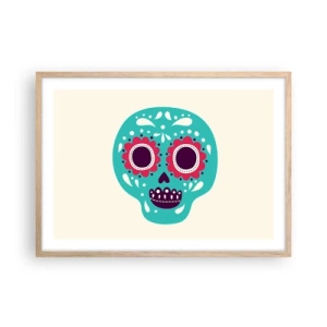 Plakát v rámu světlý dub - Život – zábava až do smrti - 70x50 cm