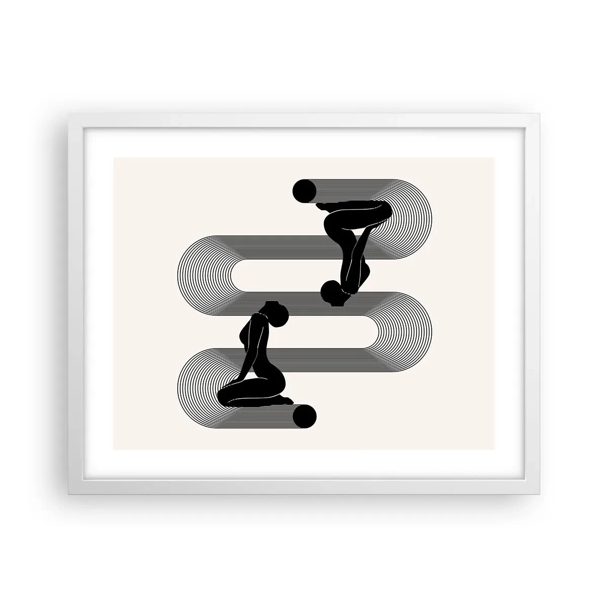Plakát v bílém rámu - Smyslná symetrie - 50x40 cm