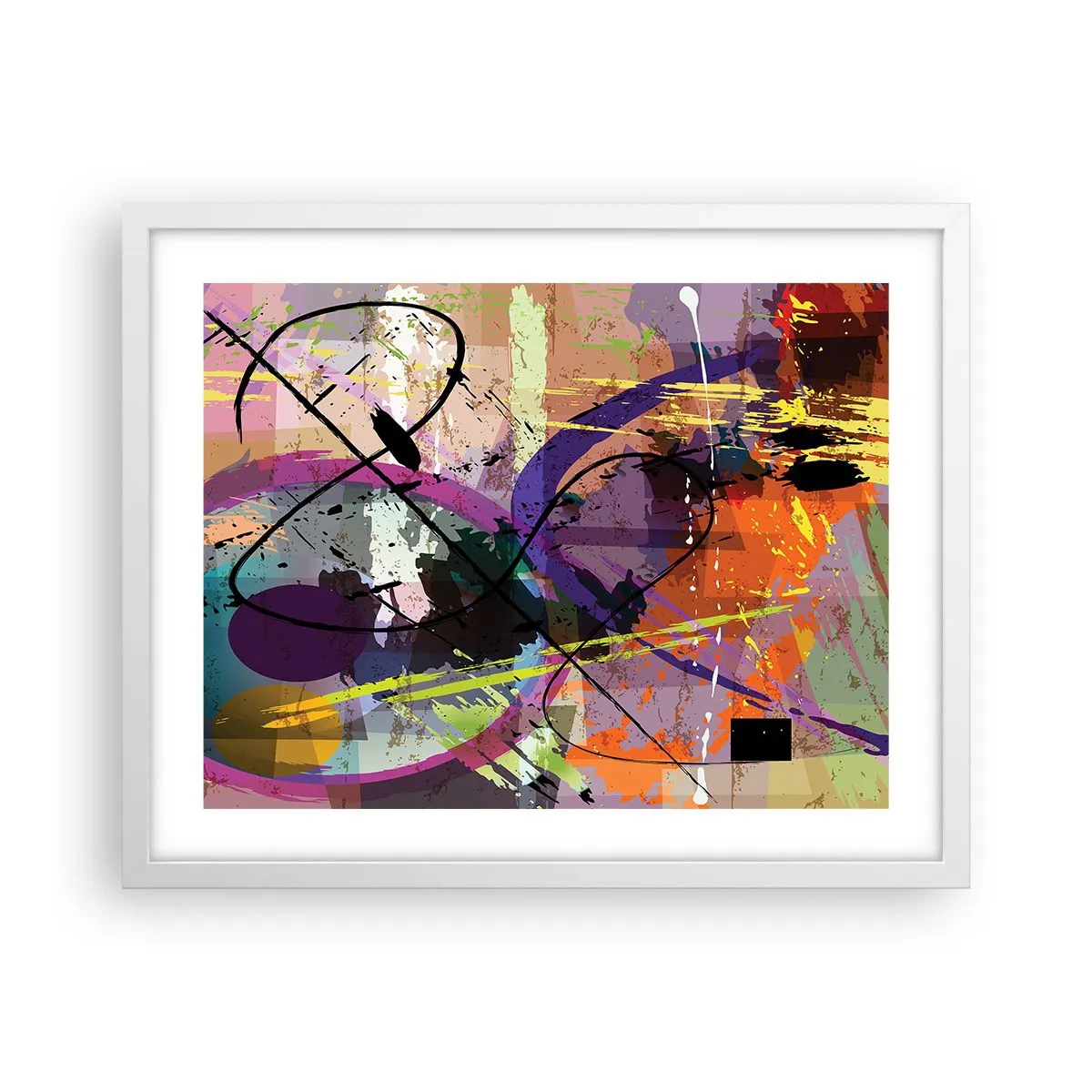 Plakát v bílém rámu - Lze přímo nebo kolem - 50x40 cm