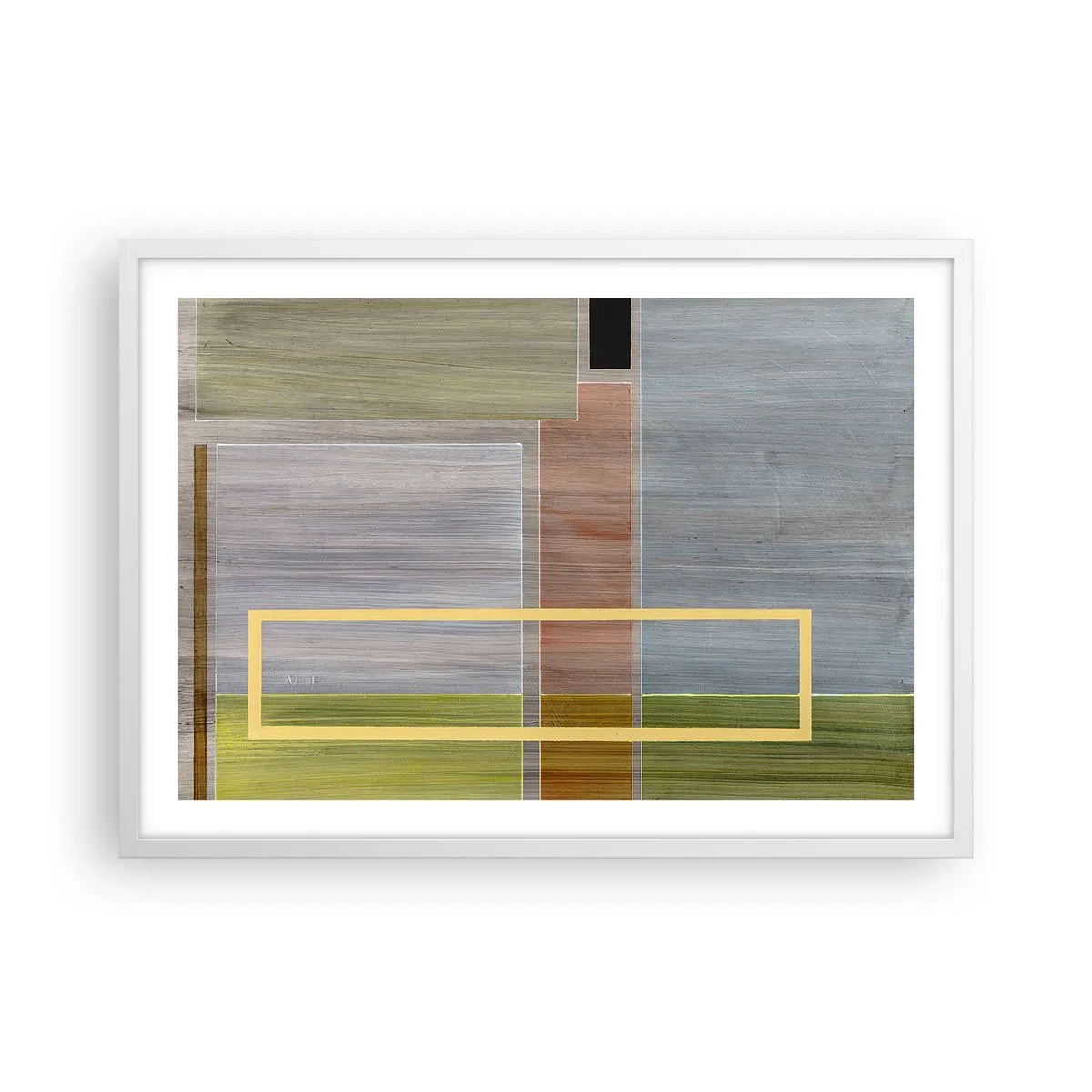 Plakát v bílém rámu - Jednoduše a v klidu - 70x50 cm