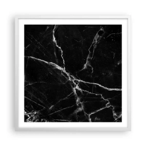 Plakát v bílém rámu - Tajemný život kamene - 60x60 cm