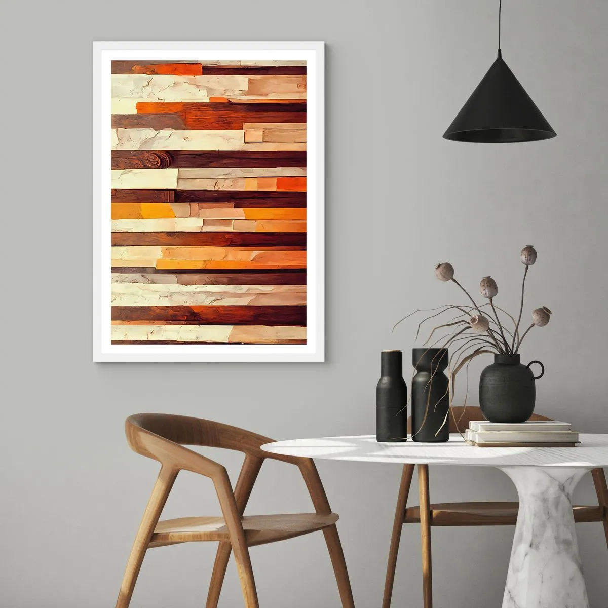 Plakát v bílém rámu - Hymna lesních stromů - 70x100 cm