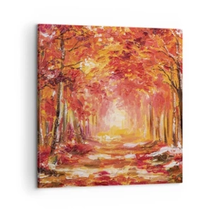 Obraz na plátně - Měděný les - 60x60 cm