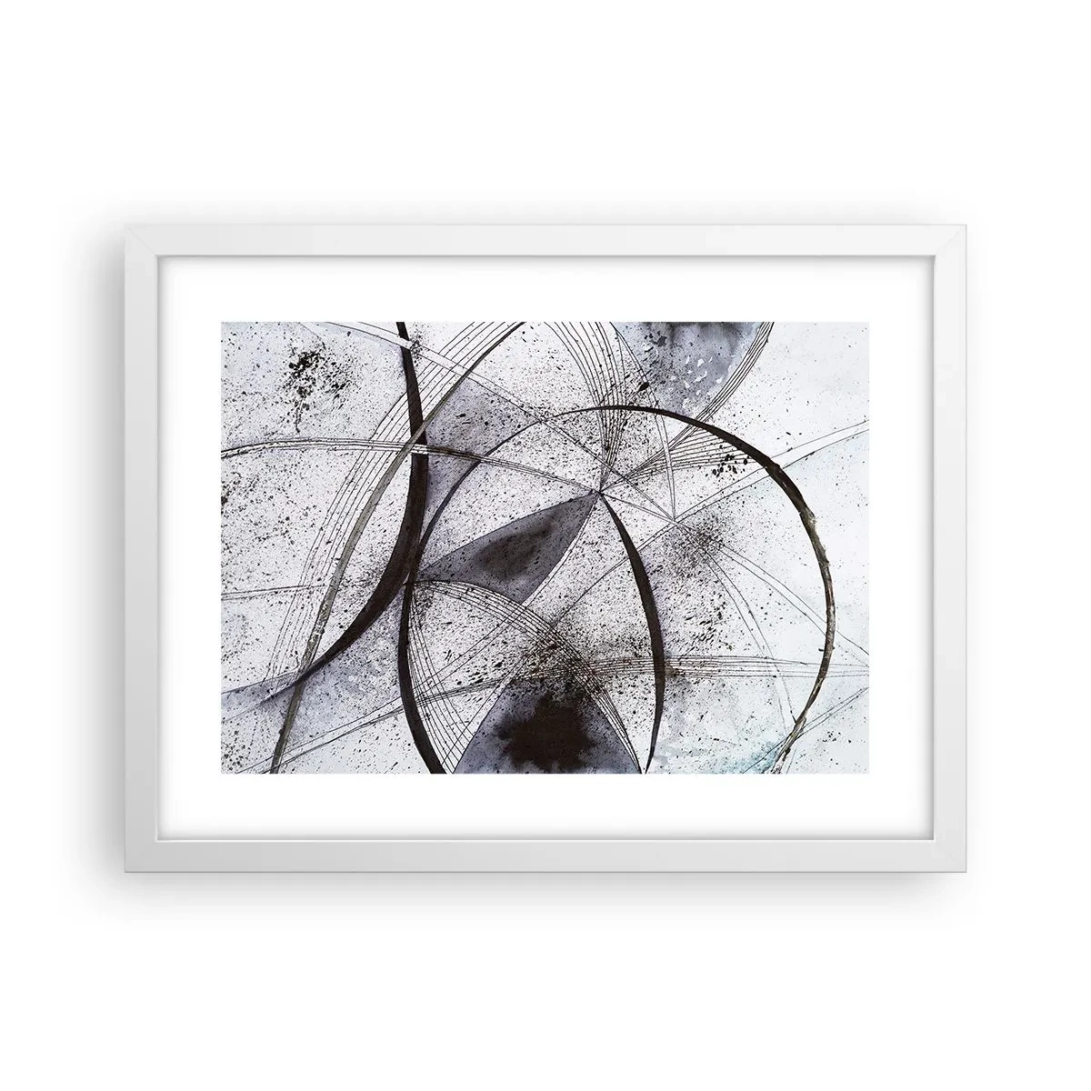 Plakát v bílém rámu - Futuristická fantazie - 40x30 cm