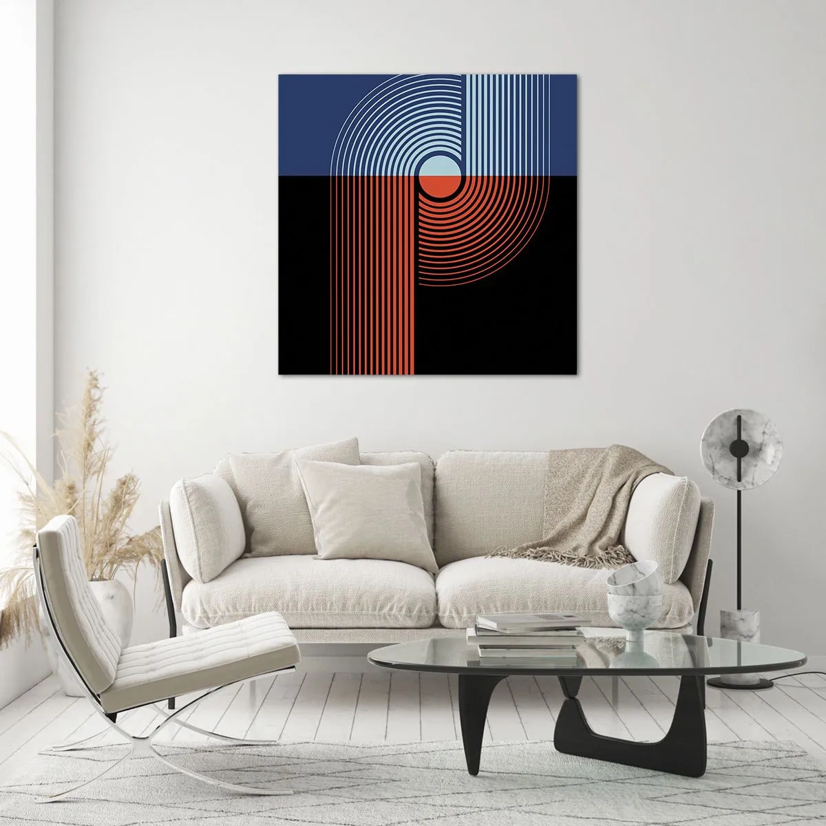 Obraz na skle - V geometrickém objetí - 50x50 cm