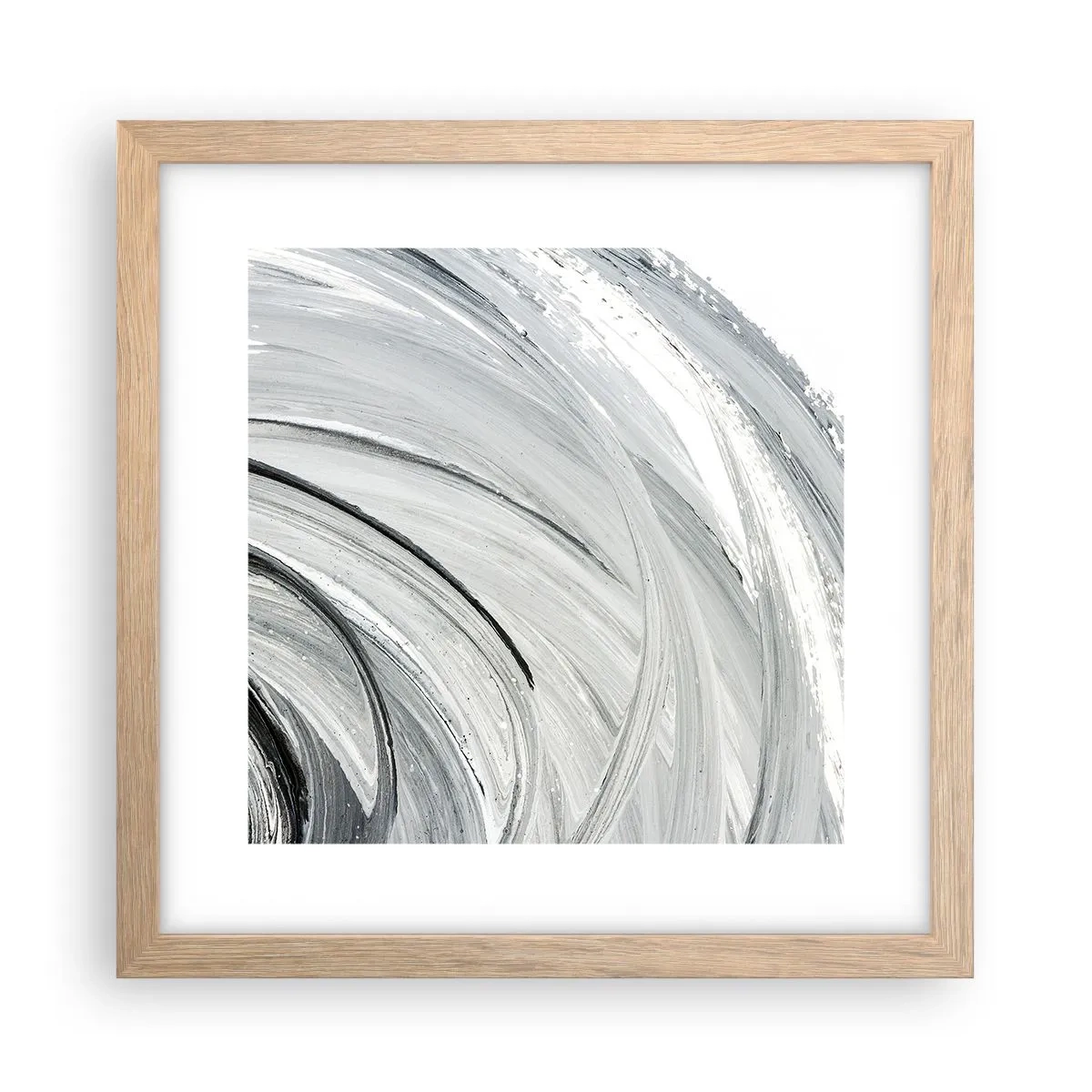 Plakát v rámu světlý dub - Orbitální kompozice - 30x30 cm