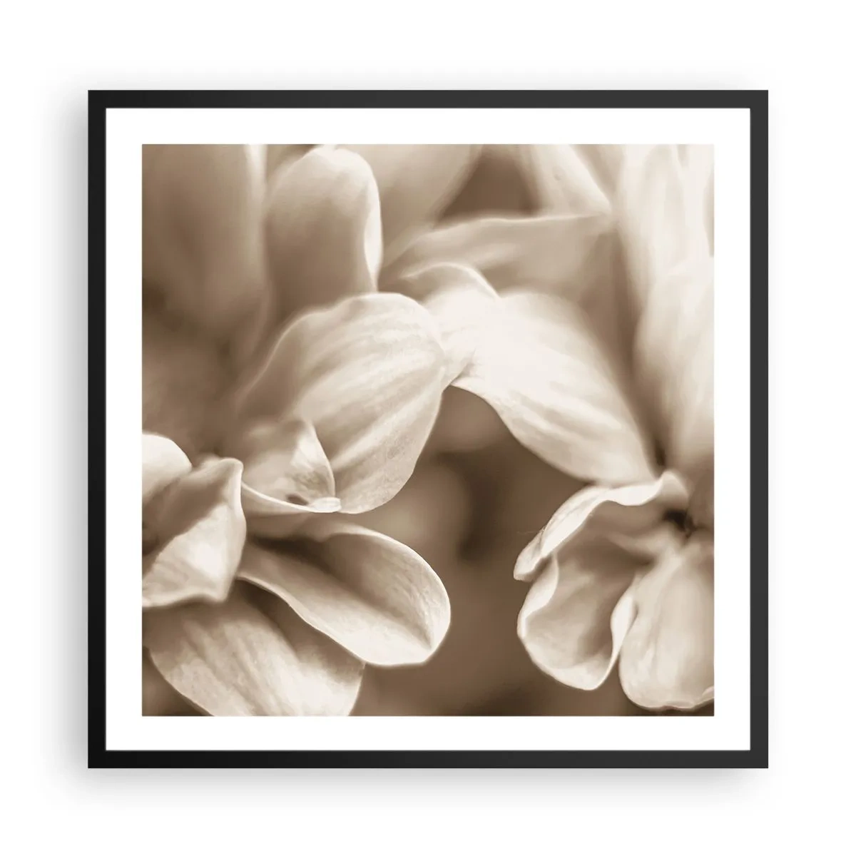 Plakát v černém rámu - Něžné jako úsměv - 60x60 cm