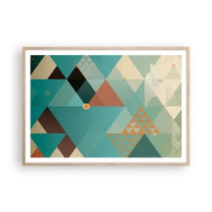 Plakát v rámu světlý dub - Jednota mnohosti, mnohost jednoty - 100x70 cm