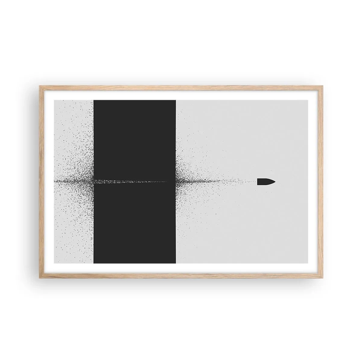 Plakát v rámu světlý dub - Přímo k cílu - 91x61 cm