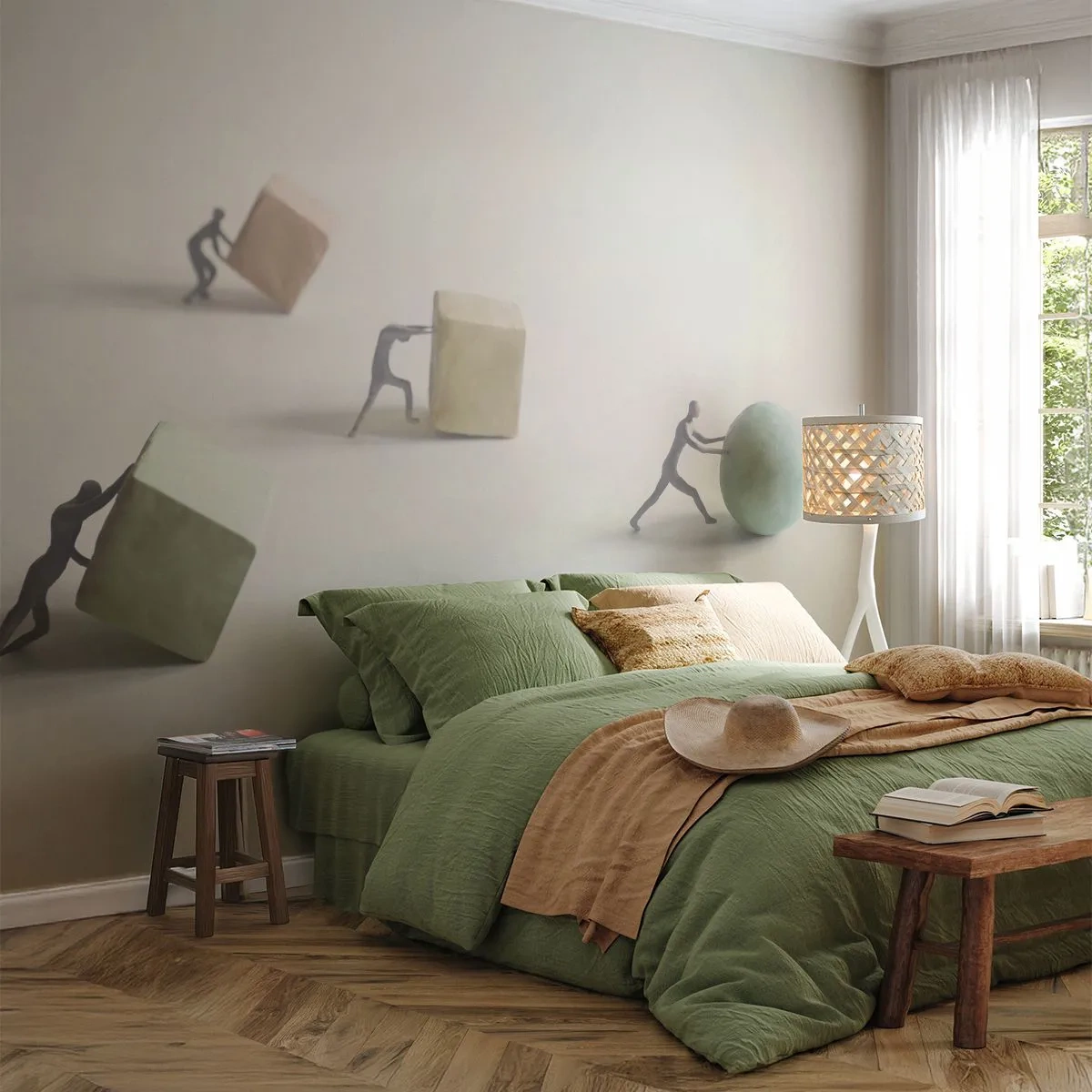 Fototapeta Samolepicí Deluxe Sticker - Život samotný - Abstrakce, Lidé, Práce - 150x105 cm