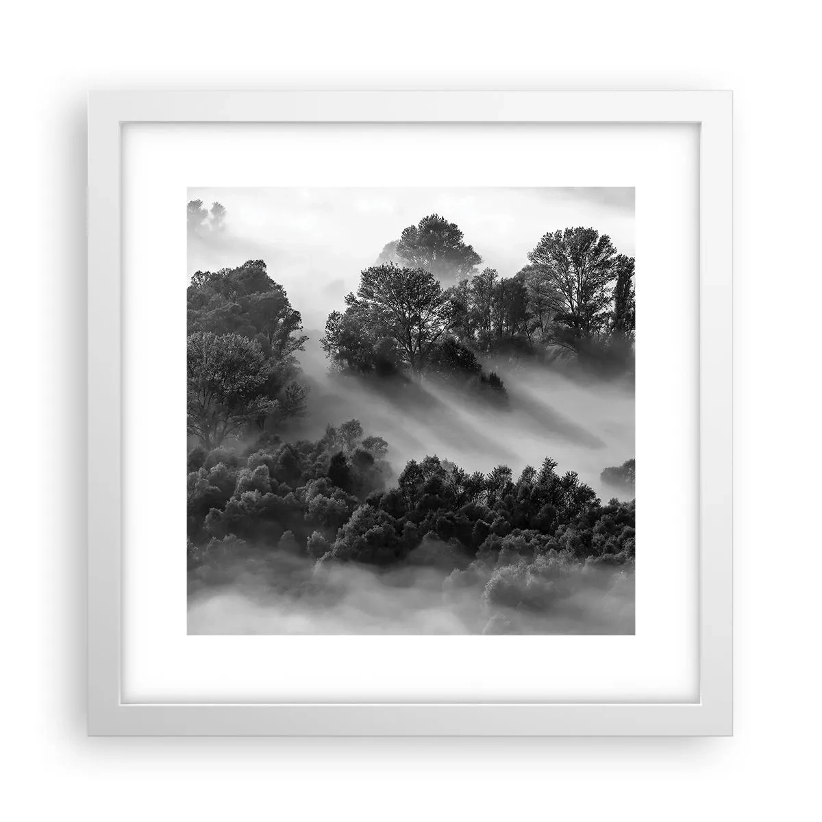 Plakát v bílém rámu - Probouzení ze spánku - 30x30 cm