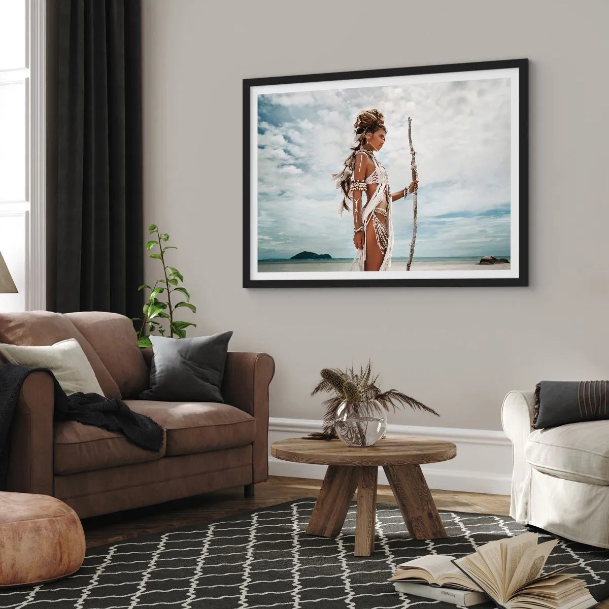 Plakát v černém rámu - Královna tropů - 100x70 cm