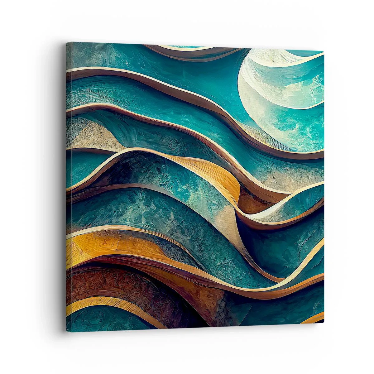 Obraz na plátně - Meandry modré - 30x30 cm