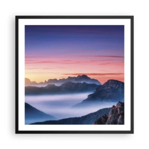 Plakát v černém rámu - Nad údolími - 60x60 cm