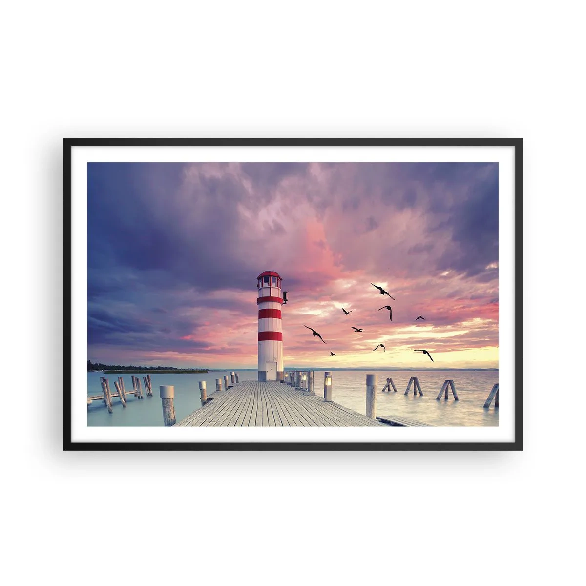 Plakát v černém rámu - Čas jít do přístavu - 91x61 cm