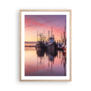 Plakát v rámu světlý dub - Před dalším dnem - 50x70 cm