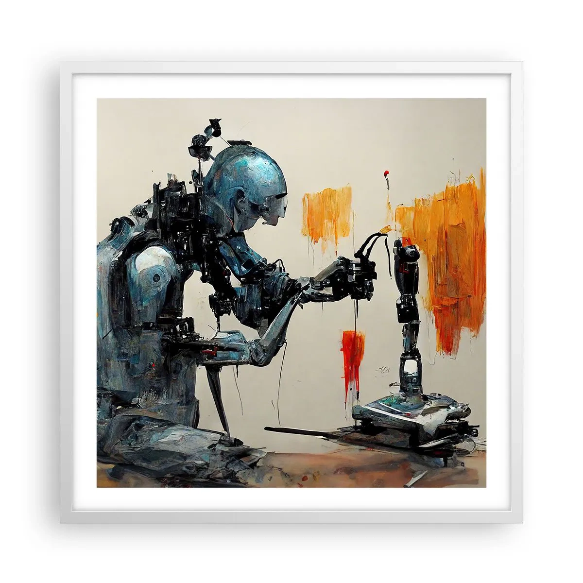 Plakát v bílém rámu - Už zítra… - 60x60 cm