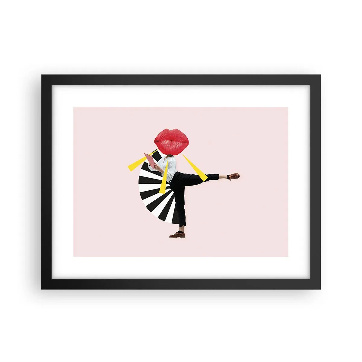 Plakát v černém rámu - Surrealistický pop-art - 40x30 cm