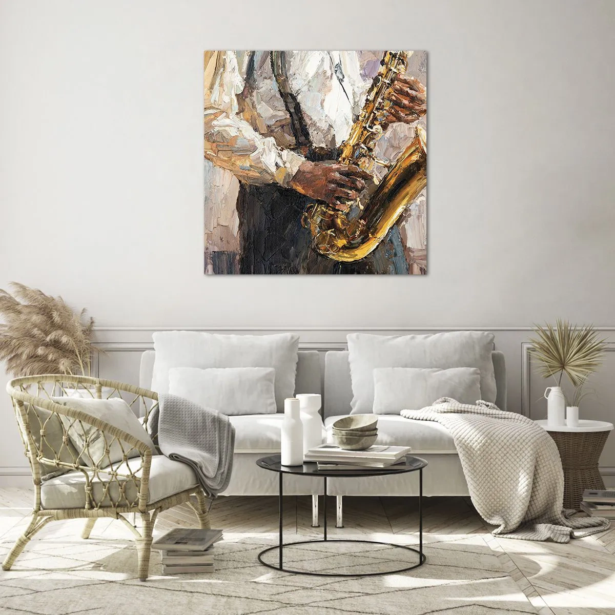 Obraz na skle - Čas na sólovou hru - 60x60 cm