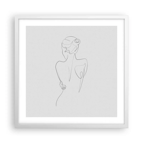 Plakát v bílém rámu - Hudba těla - 50x50 cm