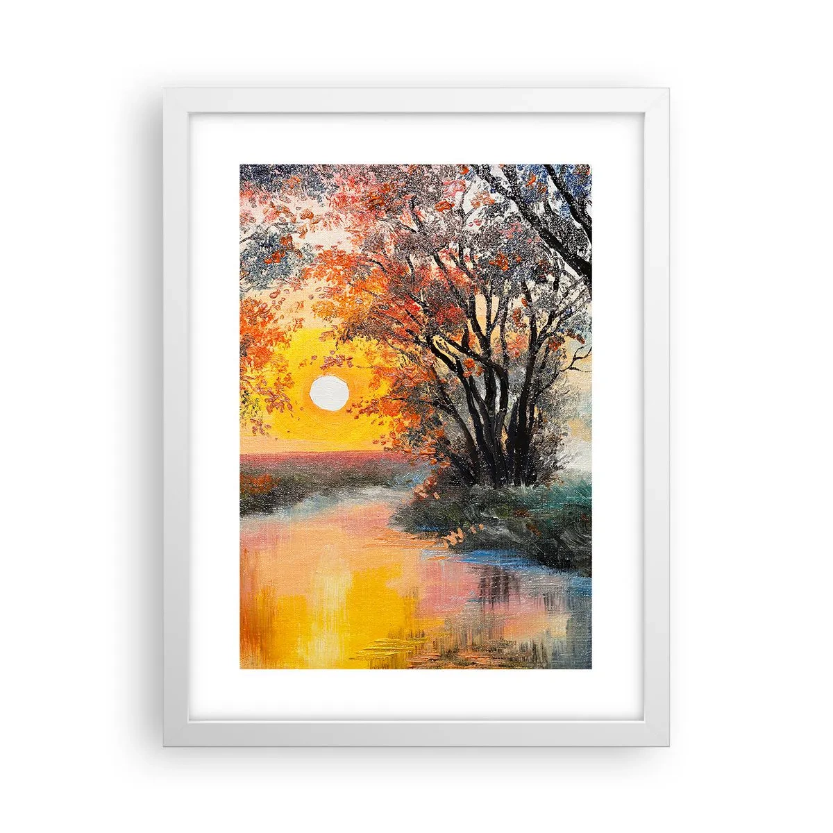Plakát v bílém rámu - Podzimní nádech - 30x40 cm