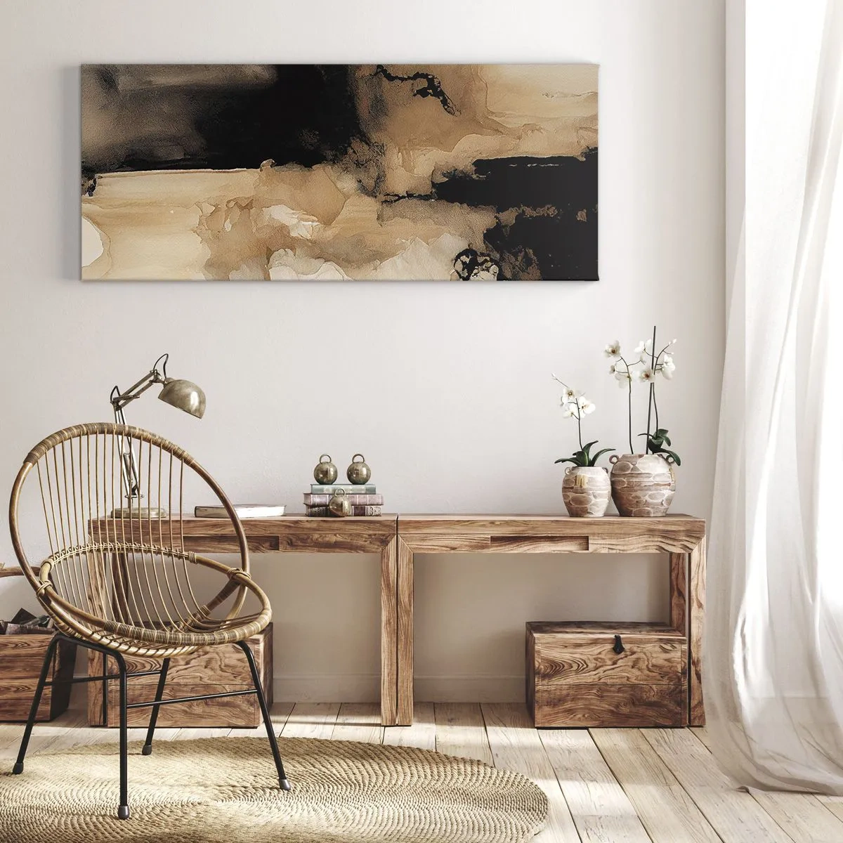 Obraz na plátně - Poutavá abstrakce - 90x30 cm