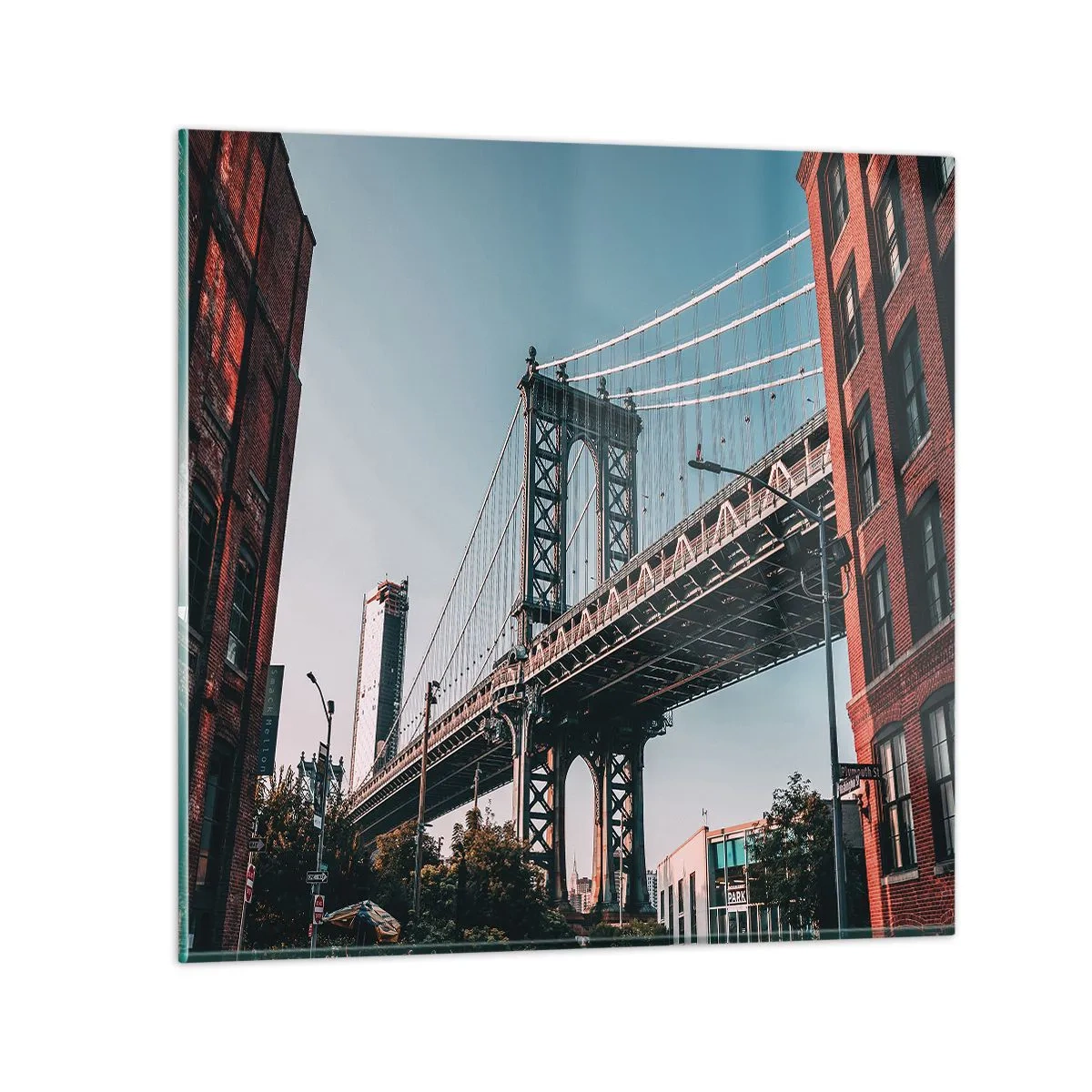 Obraz na skle - Nad vlnami města - 50x50 cm