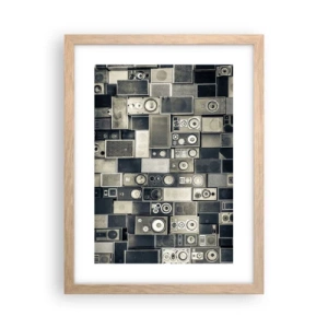 Plakát v rámu světlý dub - A vše je v pořádku - 30x40 cm