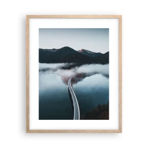 Plakát v rámu světlý dub - U vody hladké jako zrcadlo - 40x50 cm