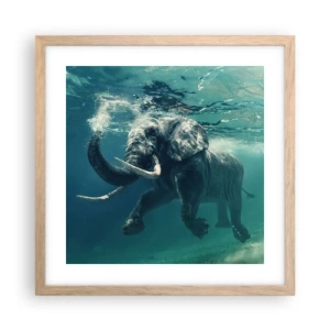 Plakát v rámu světlý dub - Všichni rádi plavou - 40x40 cm