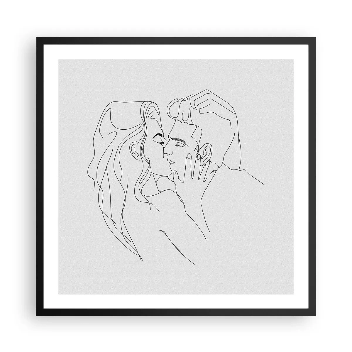 Plakát v černém rámu - Jedním tahem - 60x60 cm