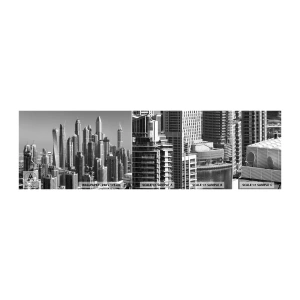 Vzor Fototapety Samolepicí Deluxe Sticker - Město nad pouští - Architektura, Město, Dubaj - 100x30 cm