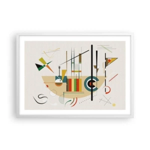 Plakát v bílém rámu - A svět se směje - 70x50 cm