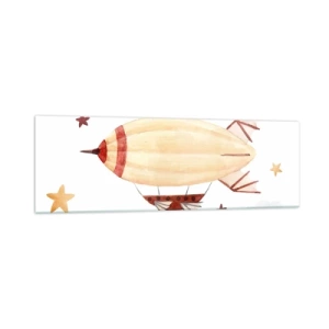 Obraz na skle - Vzducholoď - 160x50 cm