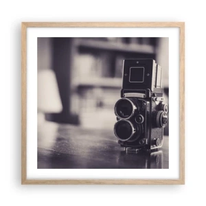 Plakát v rámu světlý dub - Kouzlo staré fotografie - 50x50 cm