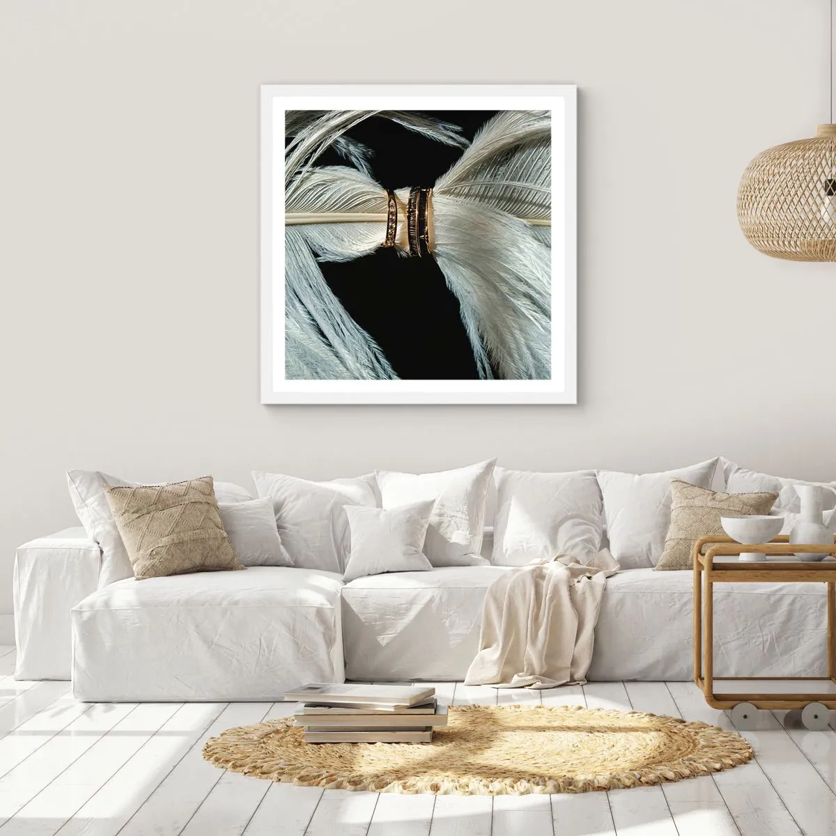 Plakát v bílém rámu - …a neopustím tě…. - 40x40 cm