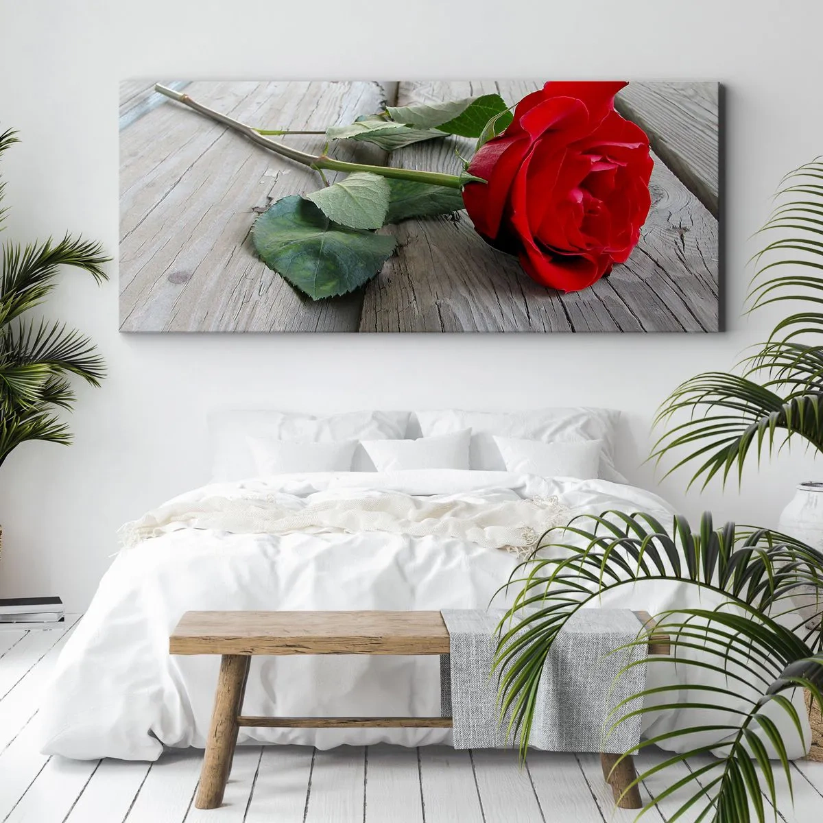 Obraz na plátně - Studie v šarlatové - 100x40 cm