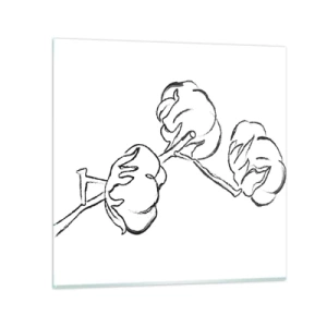 Obraz na skle - Bavlněné chmýří - 70x70 cm