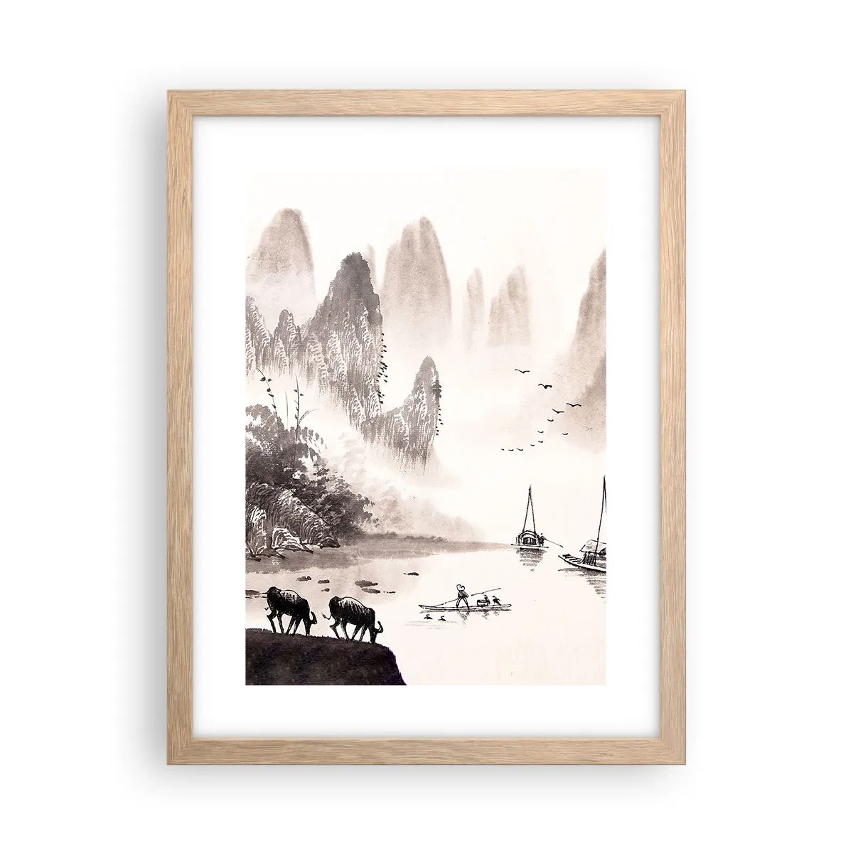 Plakát v rámu světlý dub - Exotická všednost Východu - 30x40 cm