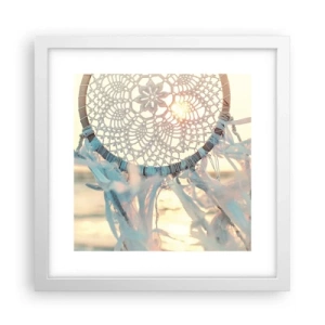 Plakát v bílém rámu - Krajkový totem - 30x30 cm