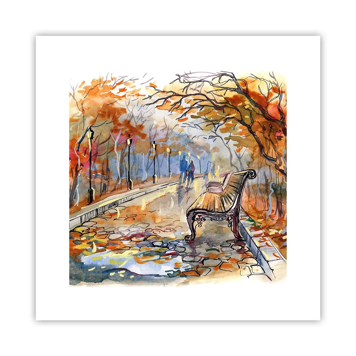 Plakát - Společně putovat podzimem - 30x30 cm