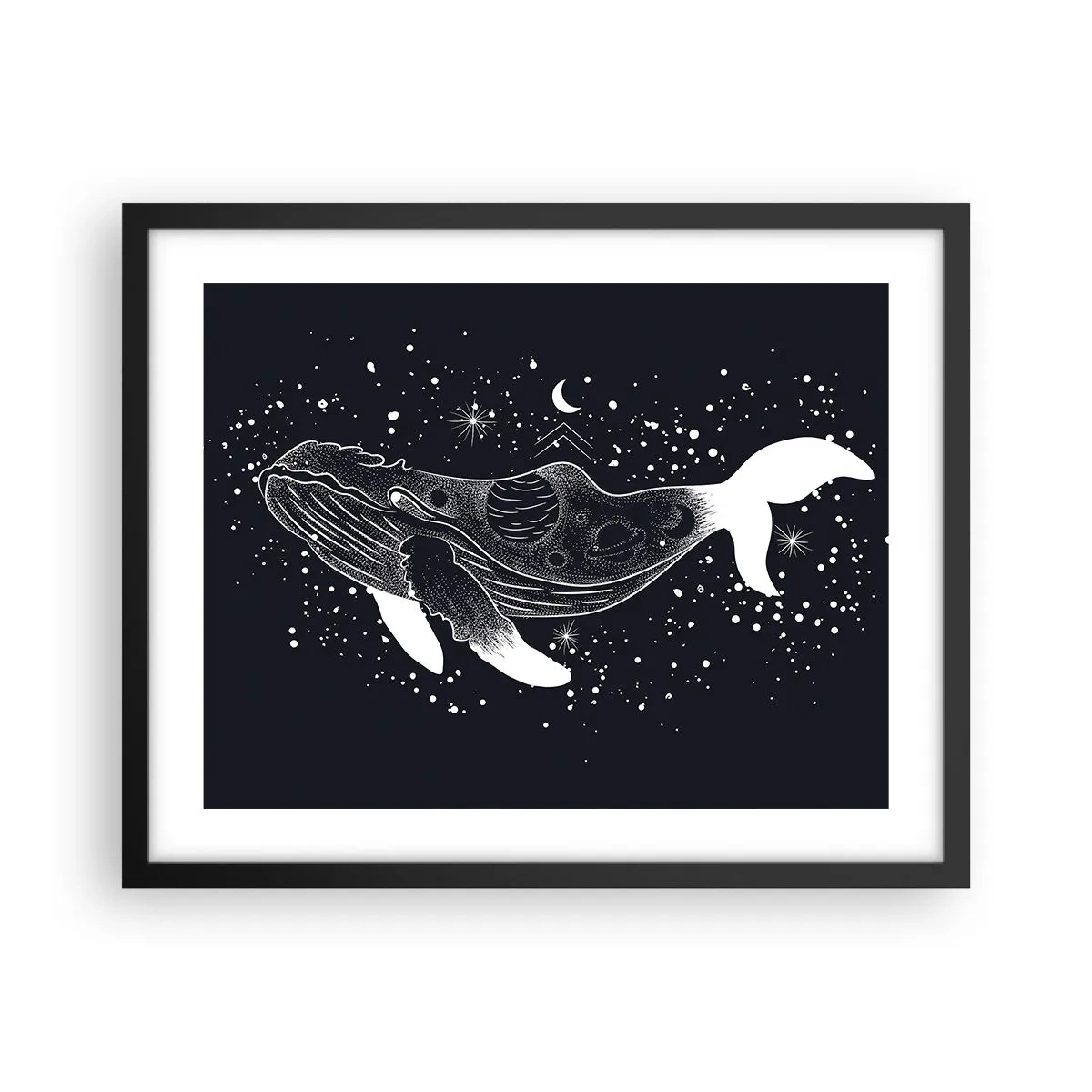 Plakát v černém rámu - V oceánu vesmíru - 50x40 cm