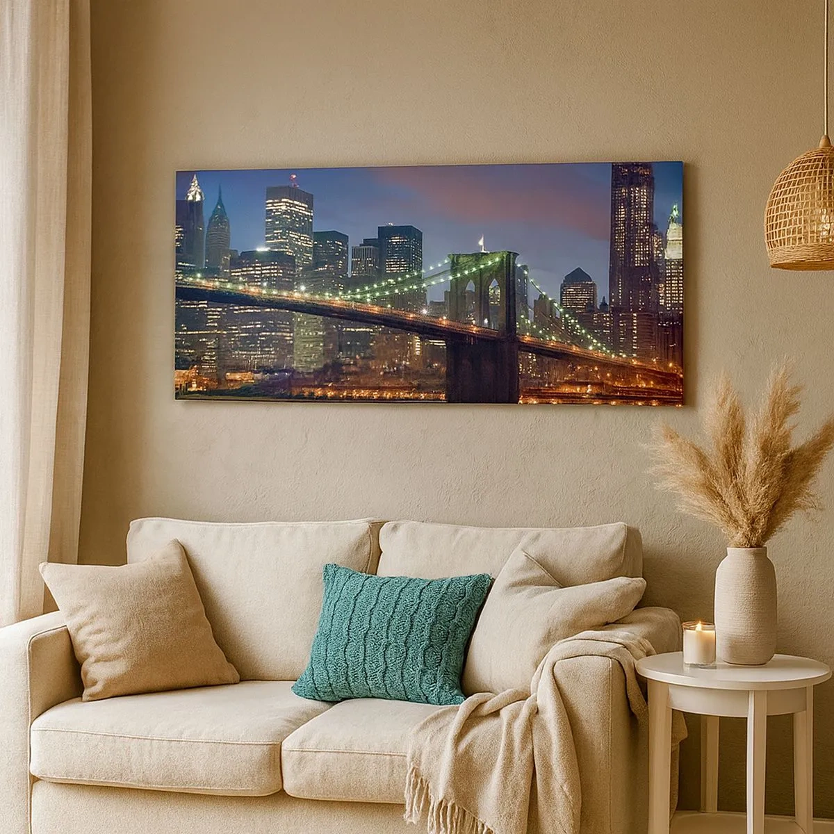 Obraz na plátně - Rozjařená noc - 100x40 cm